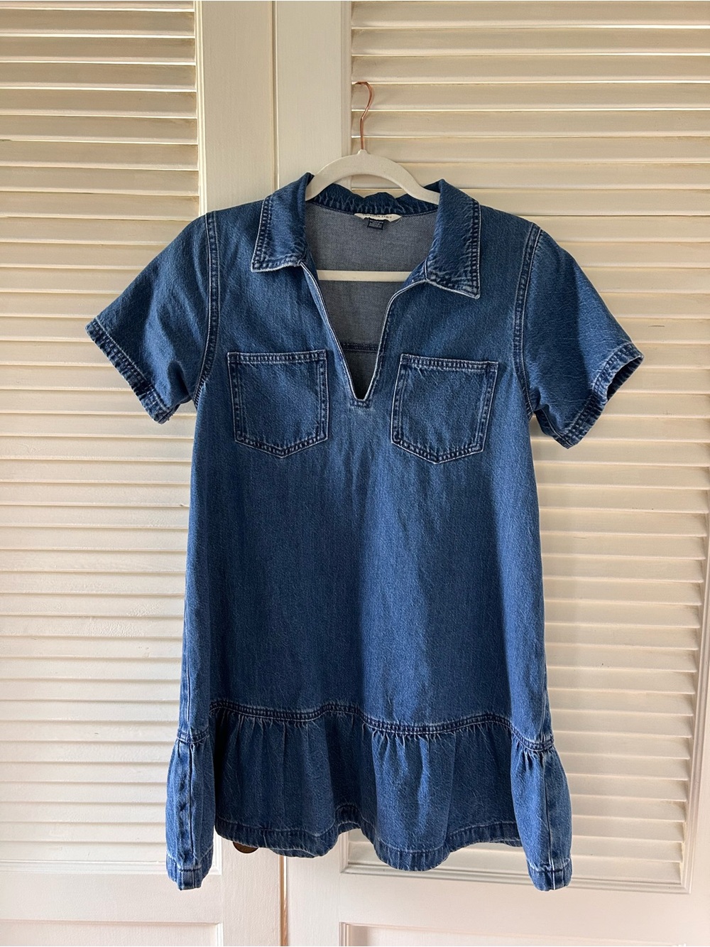 American Eagle Outfitters Denim Collar Mini Dress